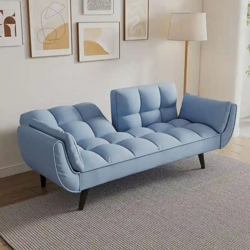Canapé Futon 57, Canapé-lit Pliant Convertible Fauteuil Inclinable pour Salon