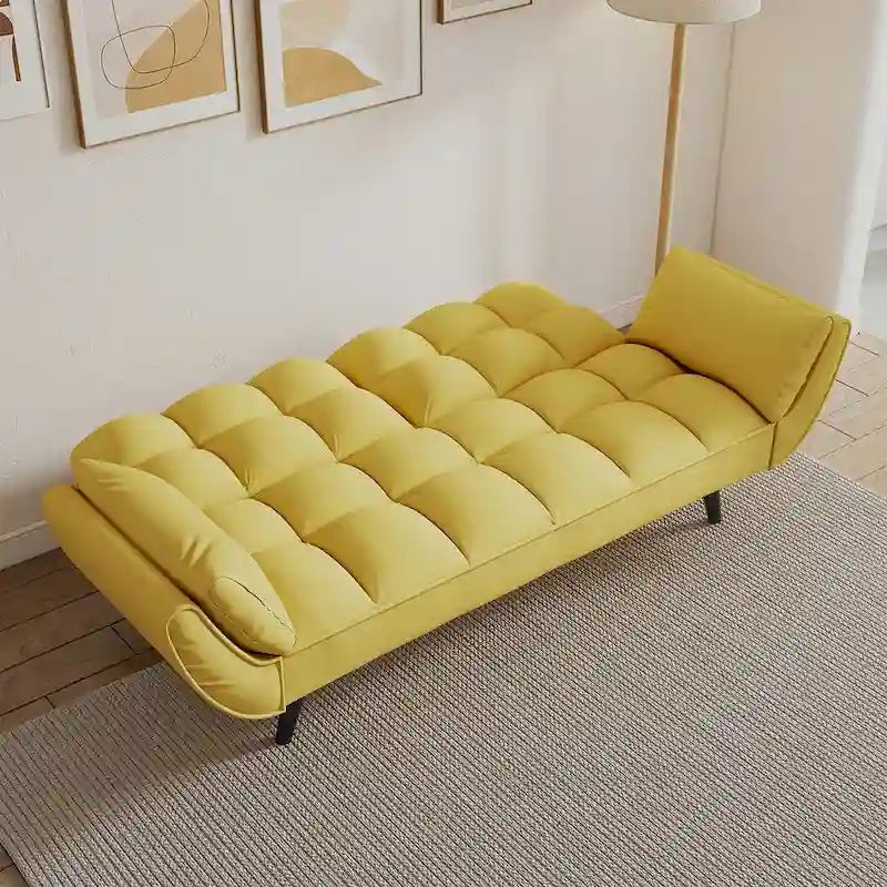 Canapé Futon 57, Canapé-lit Pliant Convertible Fauteuil Inclinable pour Salon