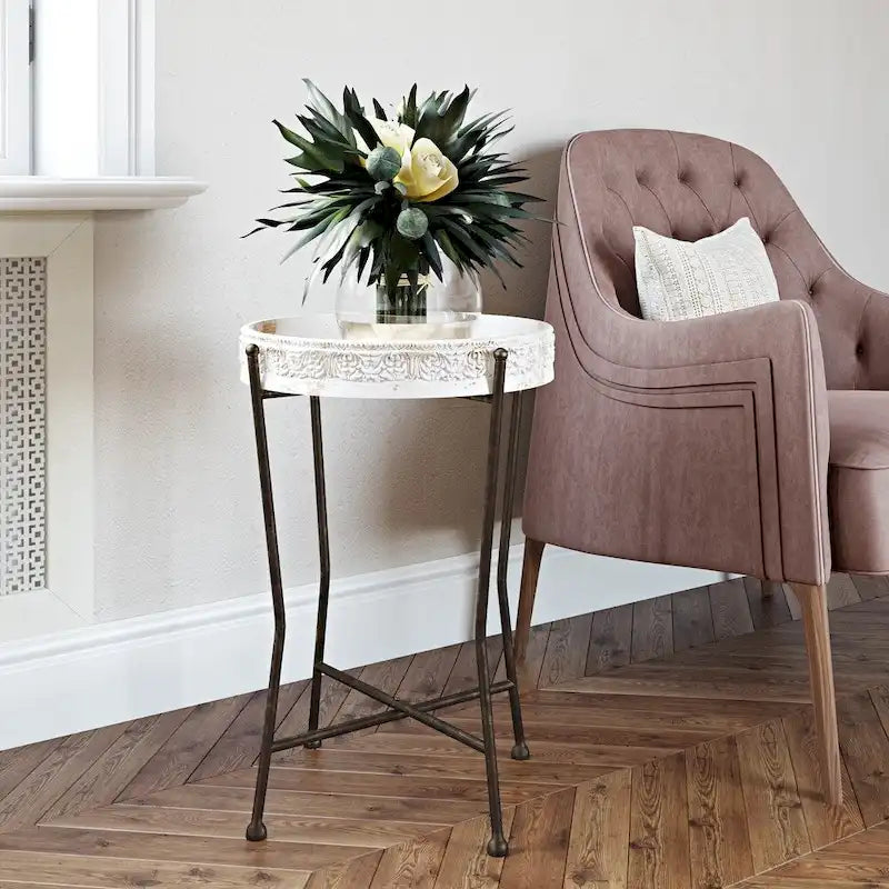 Sarina Farmhouse Accent Table - 23.5H x 15.5W x 15.5D