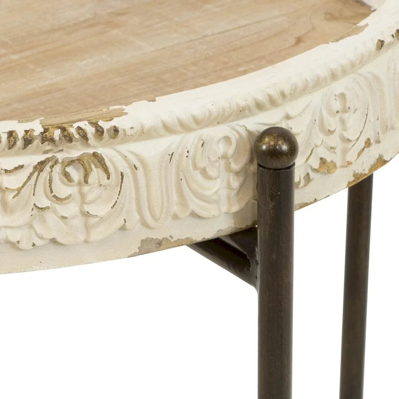 Sarina Farmhouse Accent Table - 23.5H x 15.5W x 15.5D
