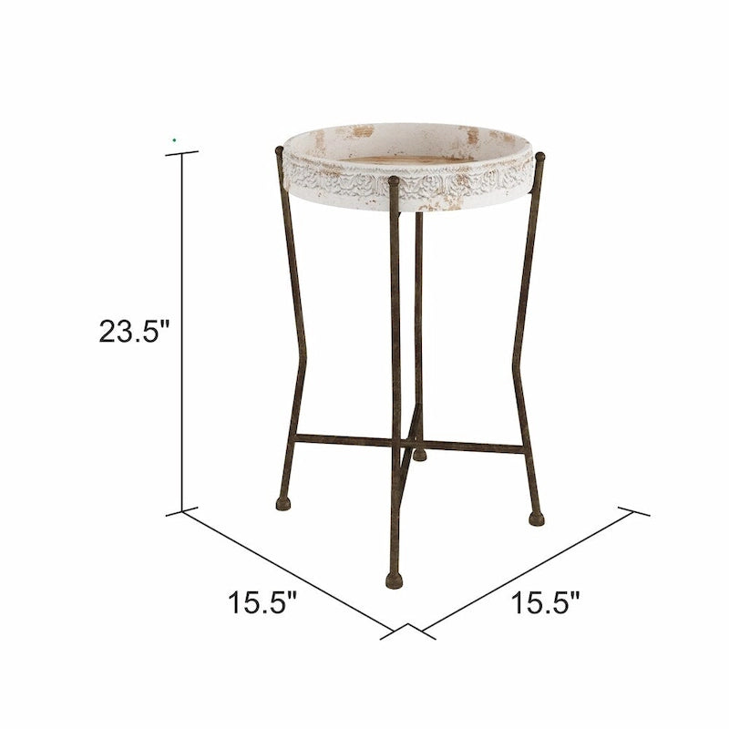 Sarina Farmhouse Accent Table - 23.5H x 15.5W x 15.5D