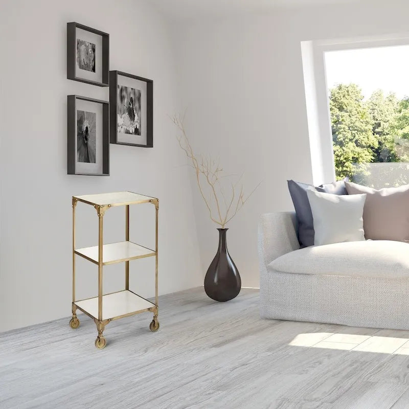 Table d'appoint vintage en bronze, très tendance