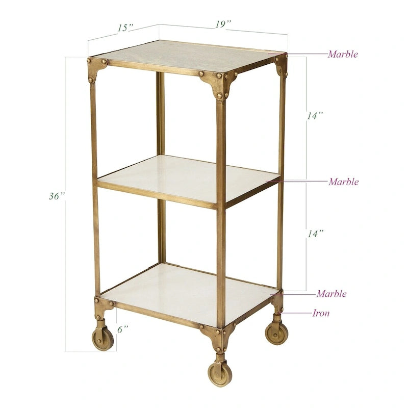 Table d'appoint vintage en bronze, très tendance