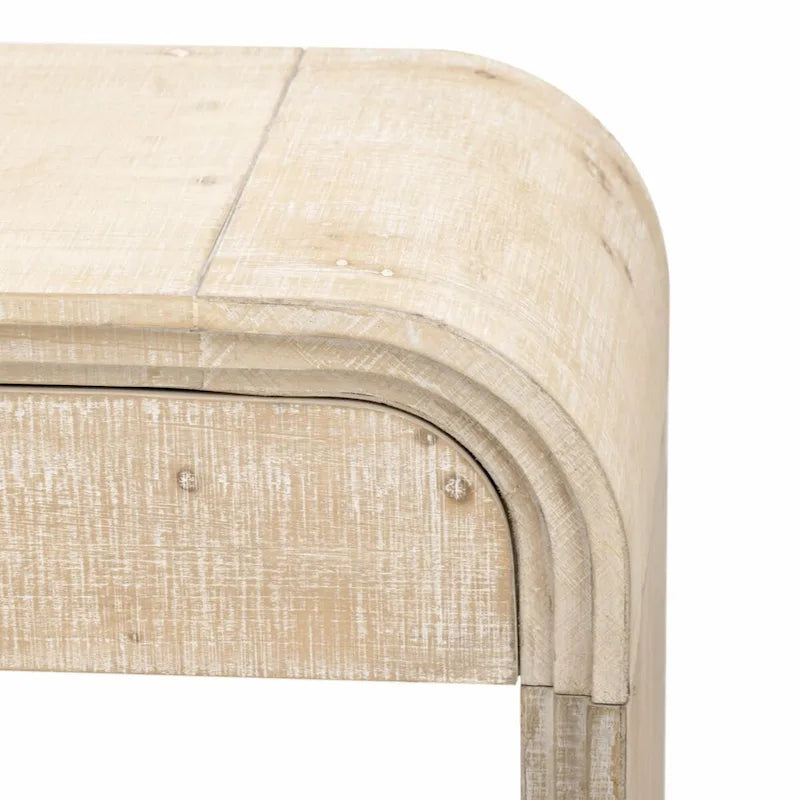 Unique Retro Silhouette Console Table with Open Style, Two Top Drawers
