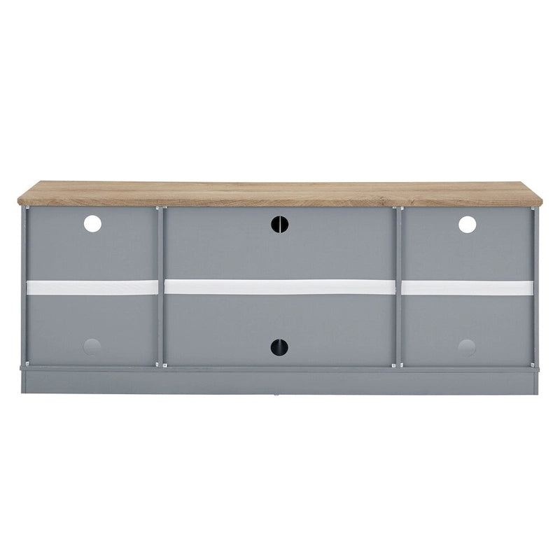 Meuble TV moderne de style ferme, grande console de divertissement à domicile