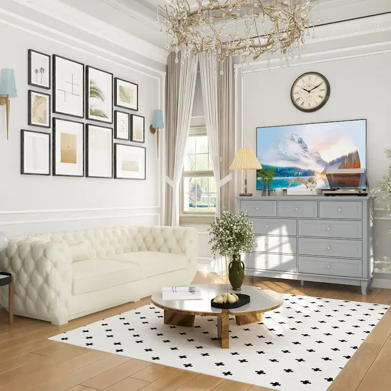 Versatile 55.1 Dresser: Chic Storage for Any Room TV Stand Side Table