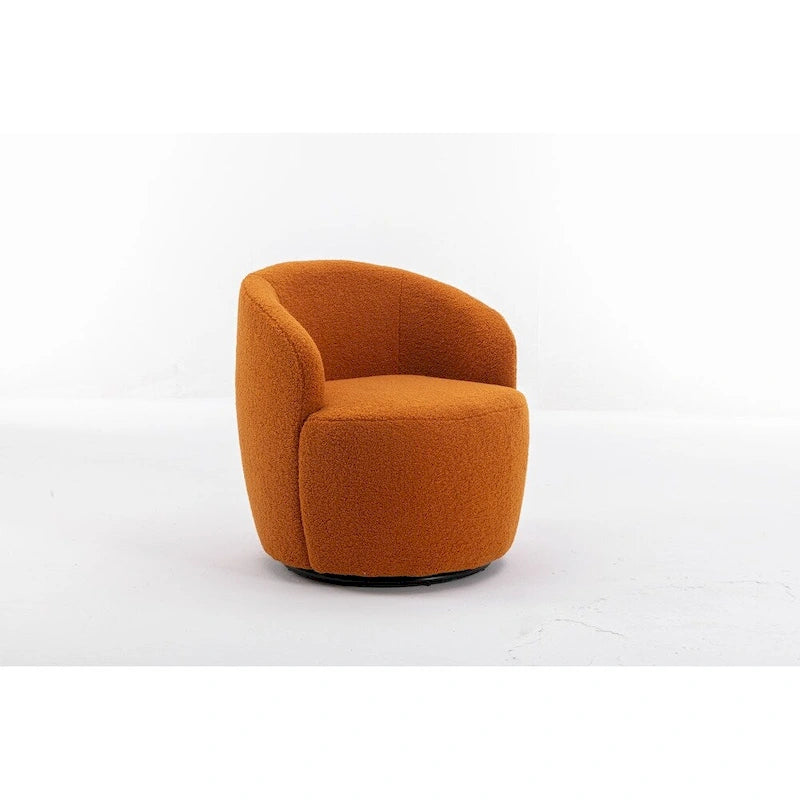 Teddy Fabric Swivel Accent Armchair Barrel Chair
