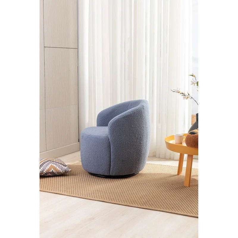 Teddy Fabric Swivel Accent Armchair Barrel Chair