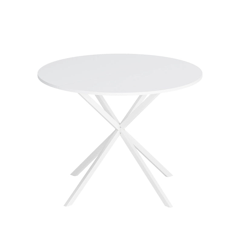 42.13 Modern Cross Leg Round Dining Table