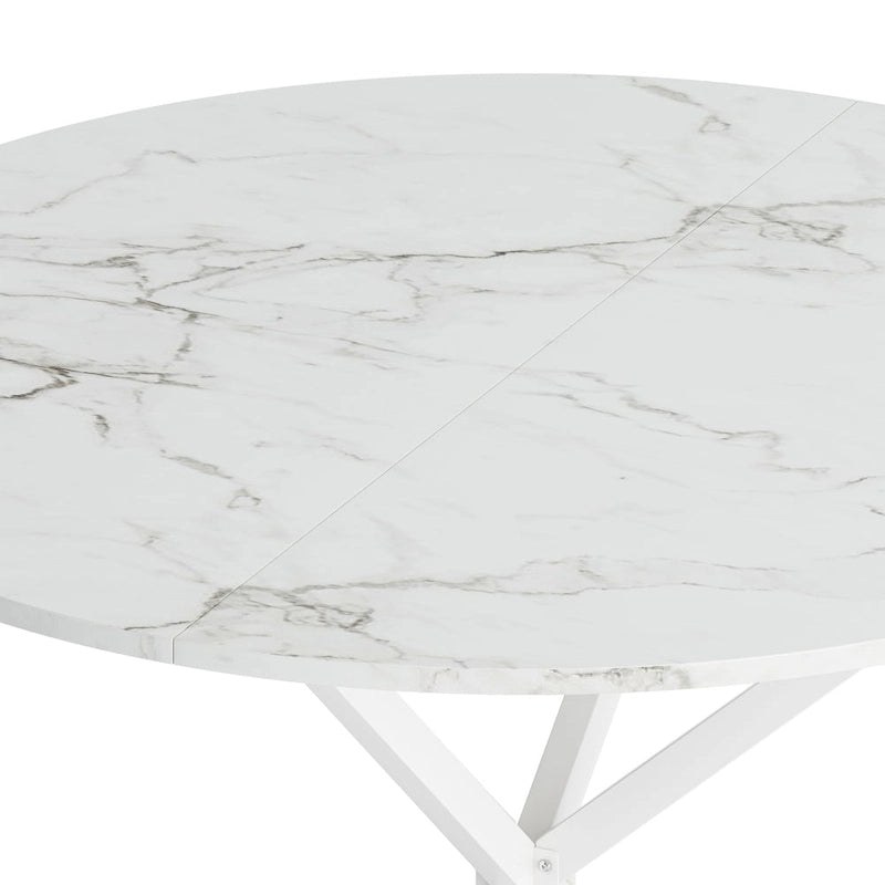 42.13 Modern Cross Leg Round Dining Table