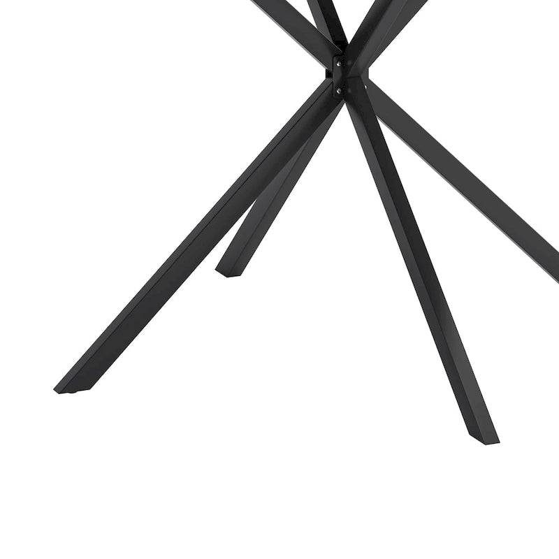 42.13 Modern Cross Leg Round Dining Table