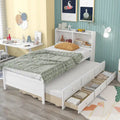 Twin Bed with Twin Trundle,Drawers