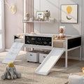 Loft Bed Wood Bed with 2 Storage Boxes