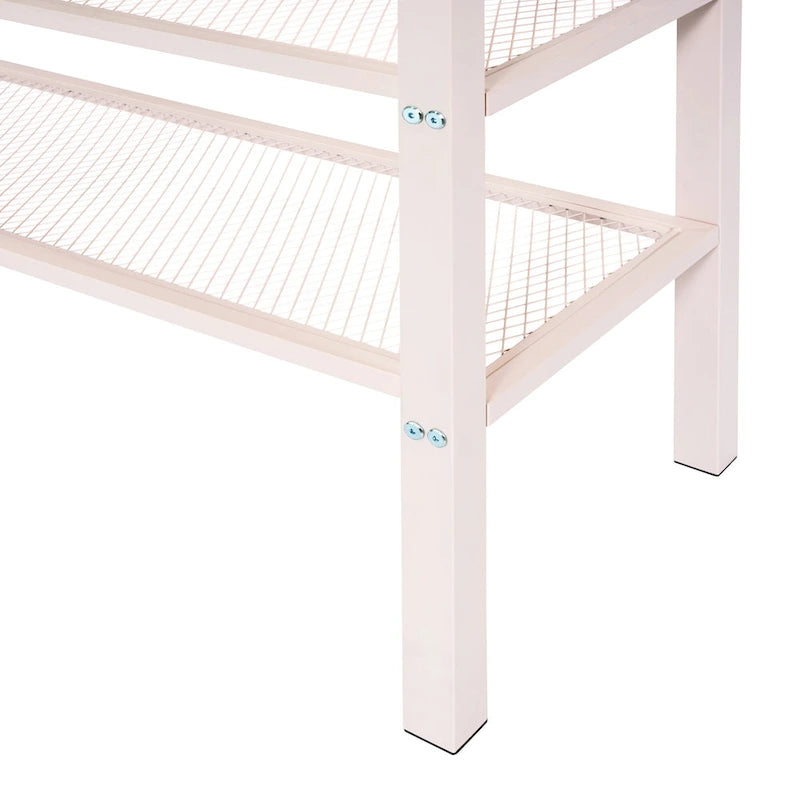 Full Loft Bed with Four Shelves