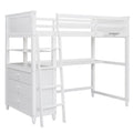 Twin Size Loft Bed with Drawers and Desk