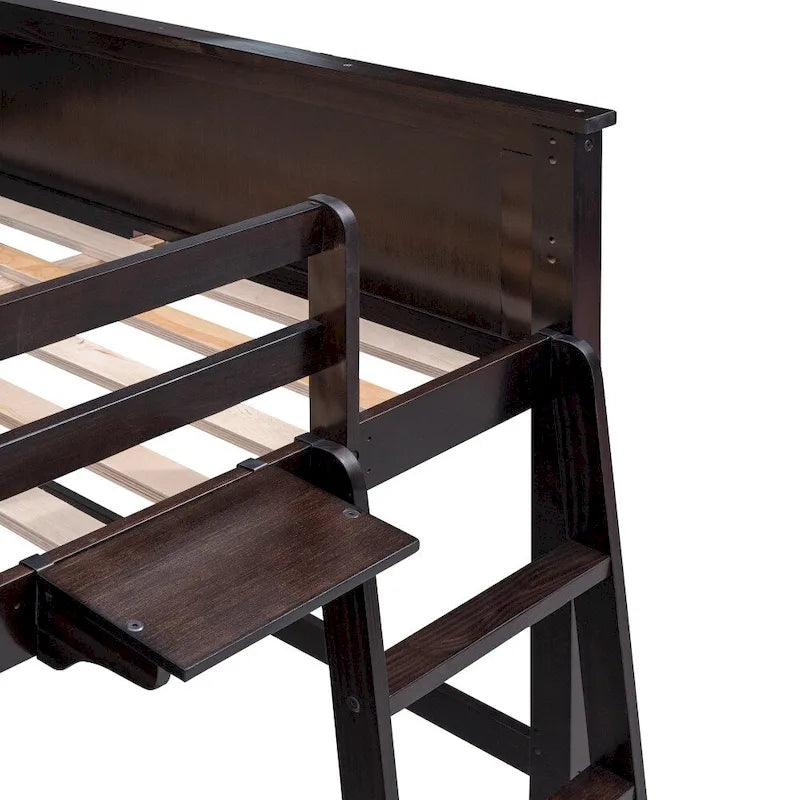Twin Size Loft Bed with Drawers and Desk
