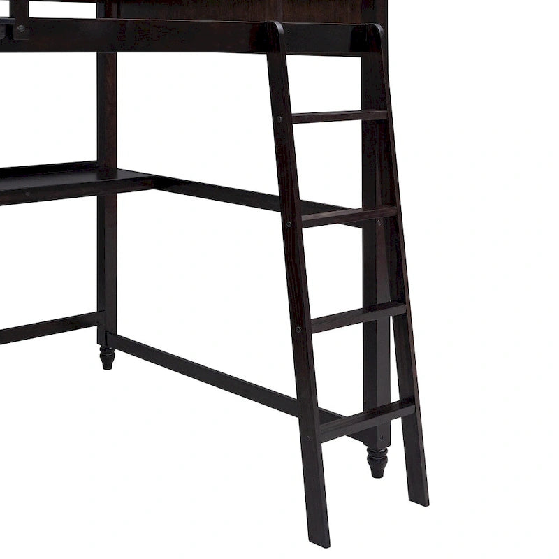 Twin Size Loft Bed with Drawers and Desk