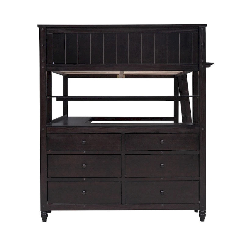 Twin Size Loft Bed with Drawers and Desk