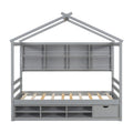 QQ Twin House Bed with Roof Frame