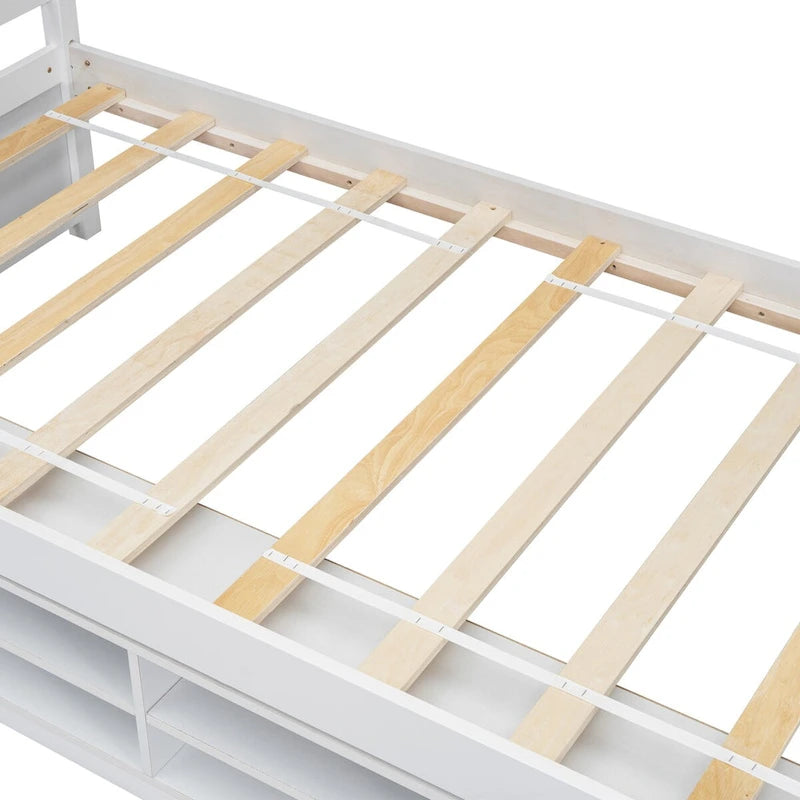 QQ Twin House Bed with Roof Frame