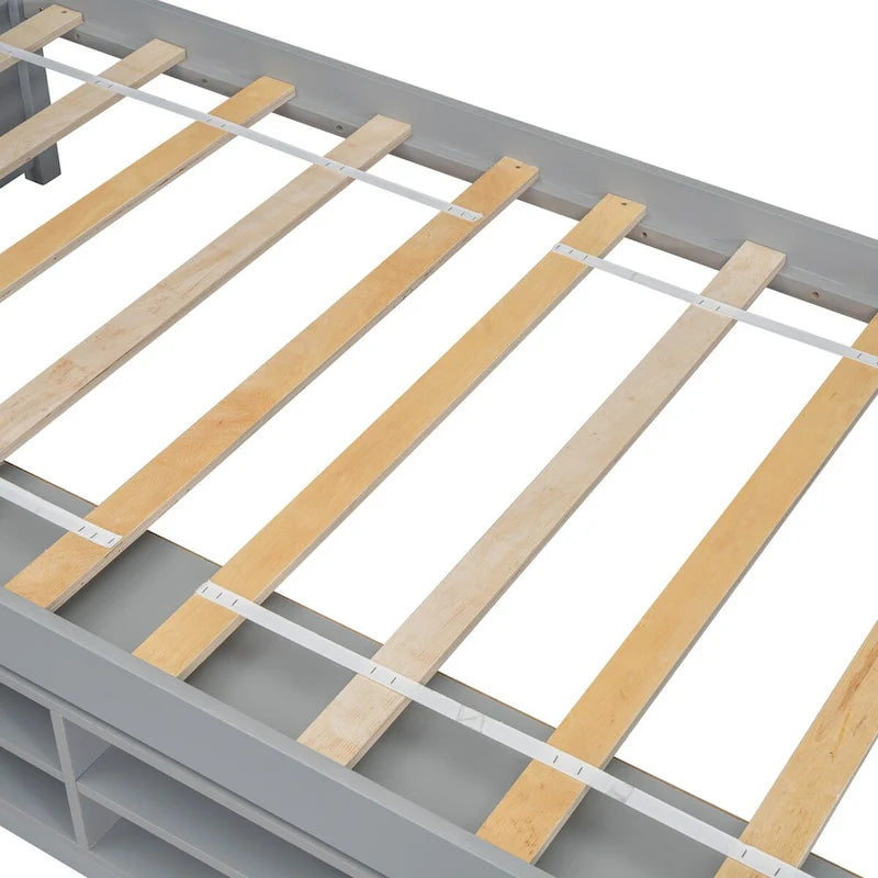 QQ Twin House Bed with Roof Frame