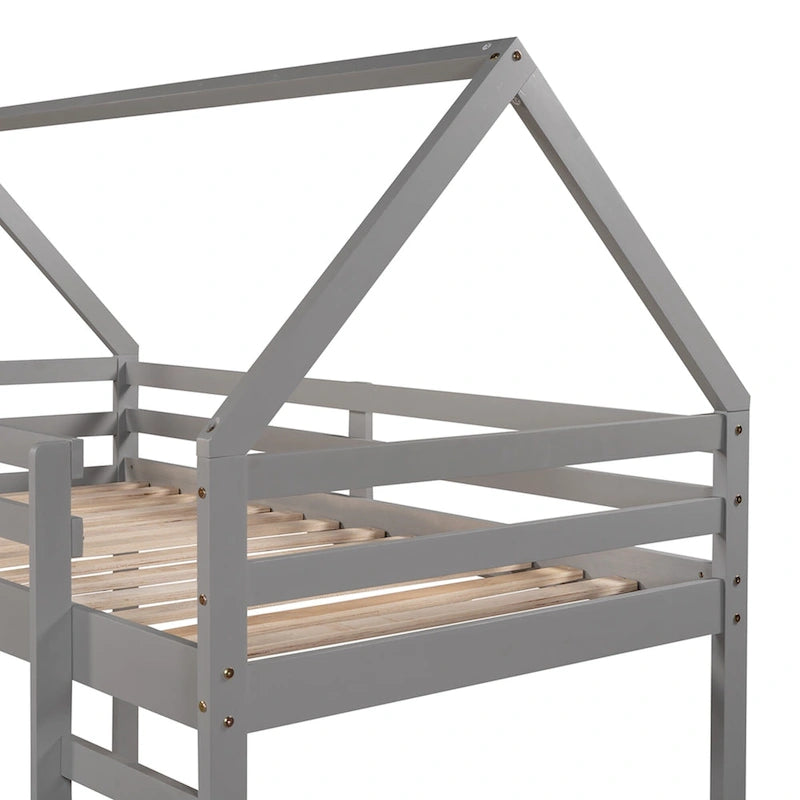Twin Size Loft Bed with Slide
