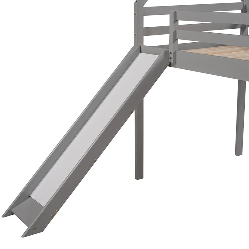 Twin Size Loft Bed with Slide