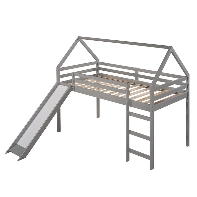 Twin Size Loft Bed with Slide