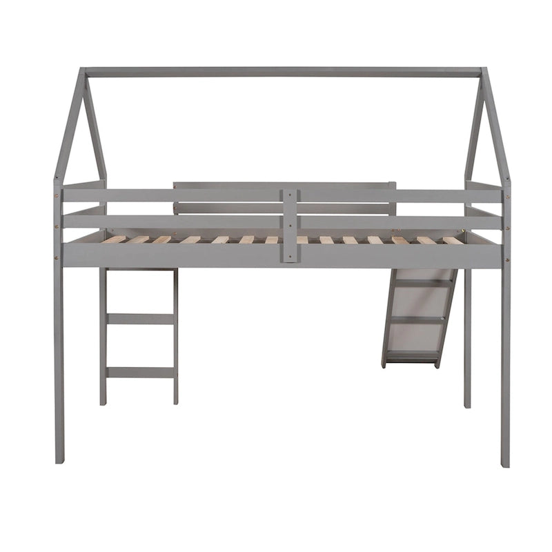 Twin Size Loft Bed with Slide
