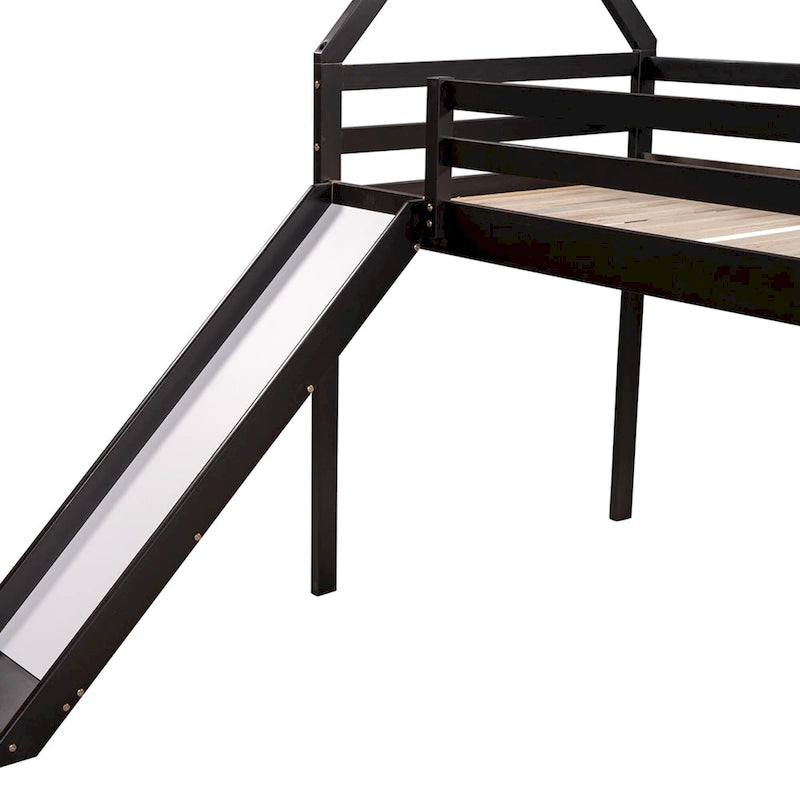 Twin Size Loft Bed with Slide