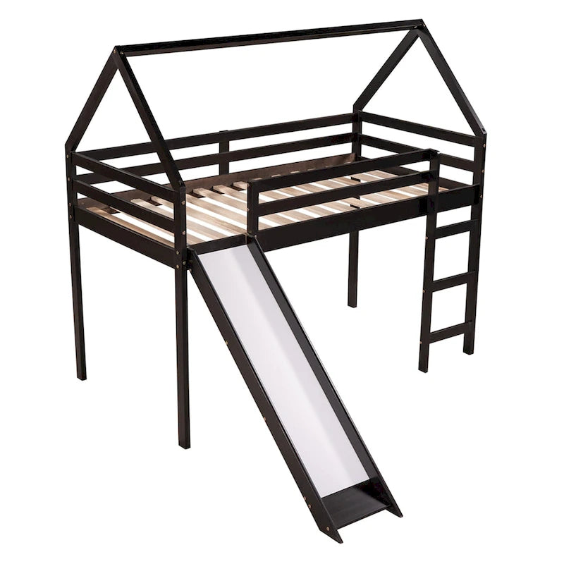 Twin Size Loft Bed with Slide