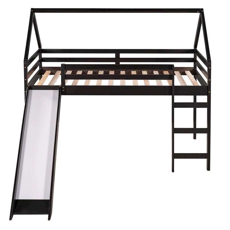 Twin Size Loft Bed with Slide