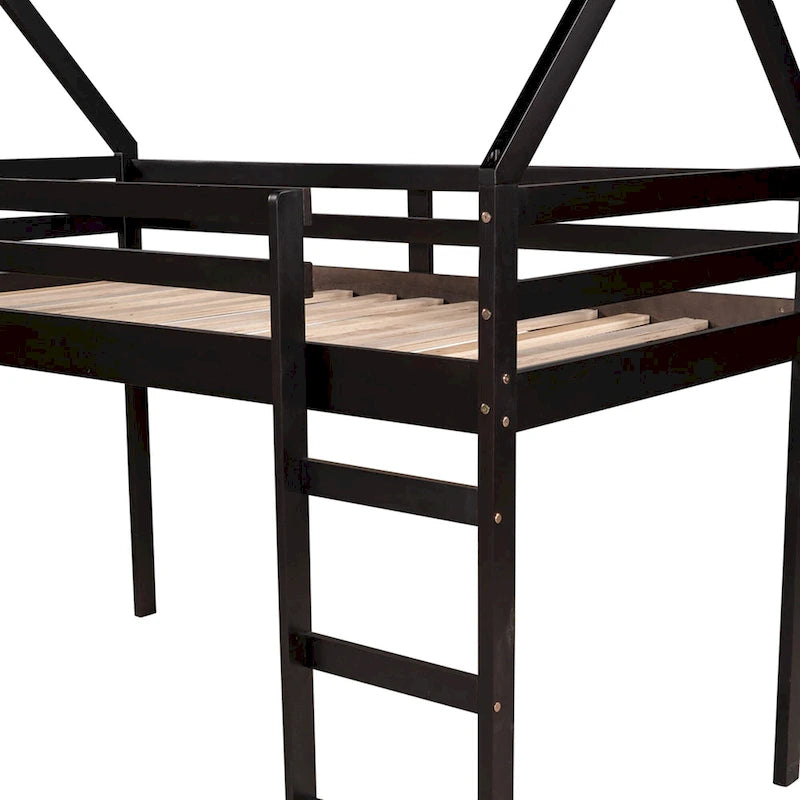 Twin Size Loft Bed with Slide