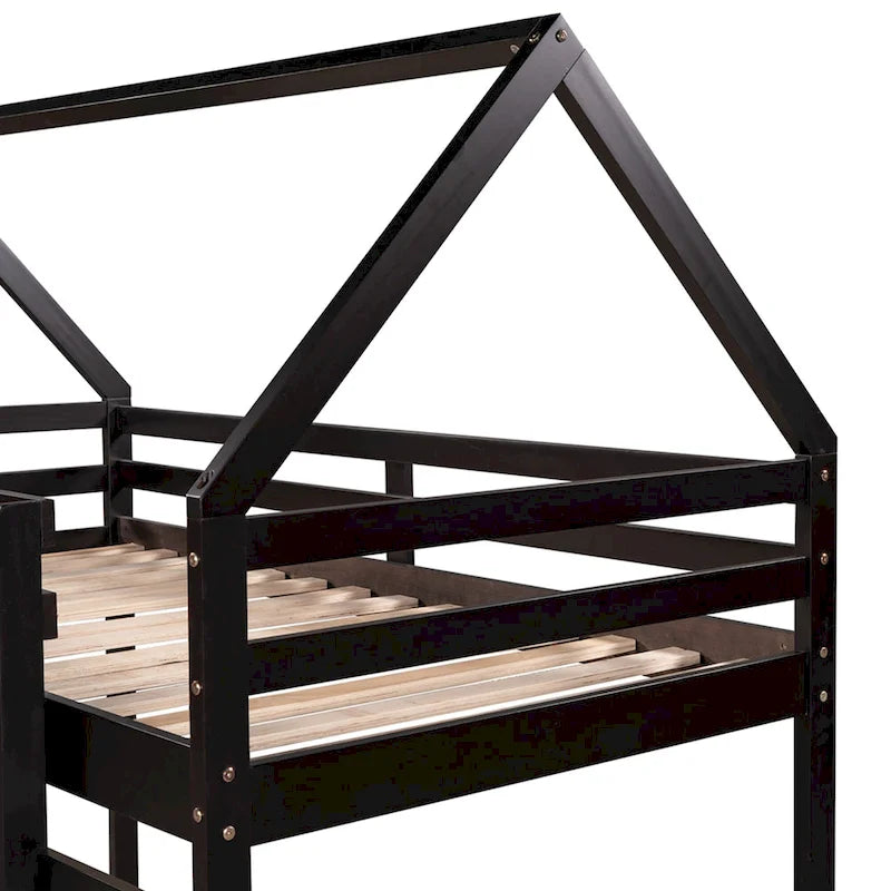 Twin Size Loft Bed with Slide
