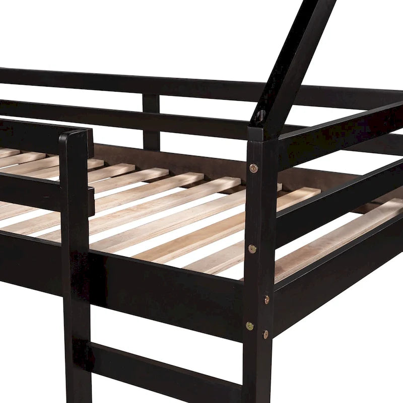 Twin Size Loft Bed with Slide