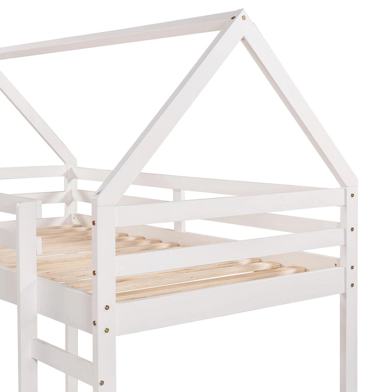 Twin Size Loft Bed with Slide