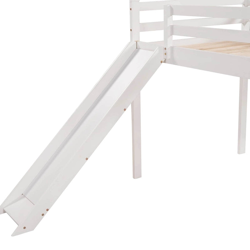 Twin Size Loft Bed with Slide
