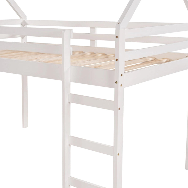 Twin Size Loft Bed with Slide