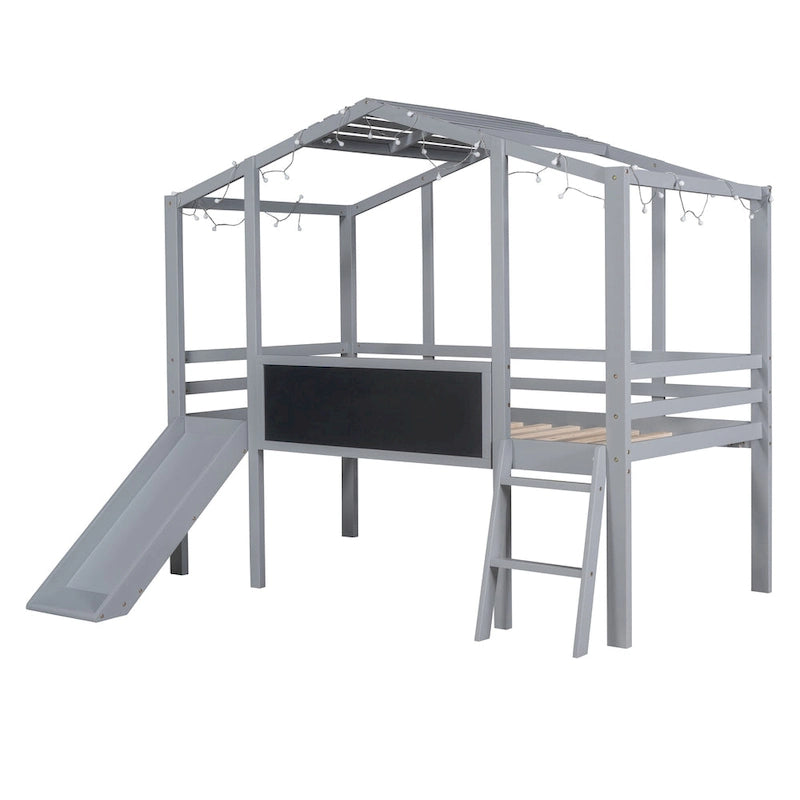 Loft Bed with Ladder and Slide