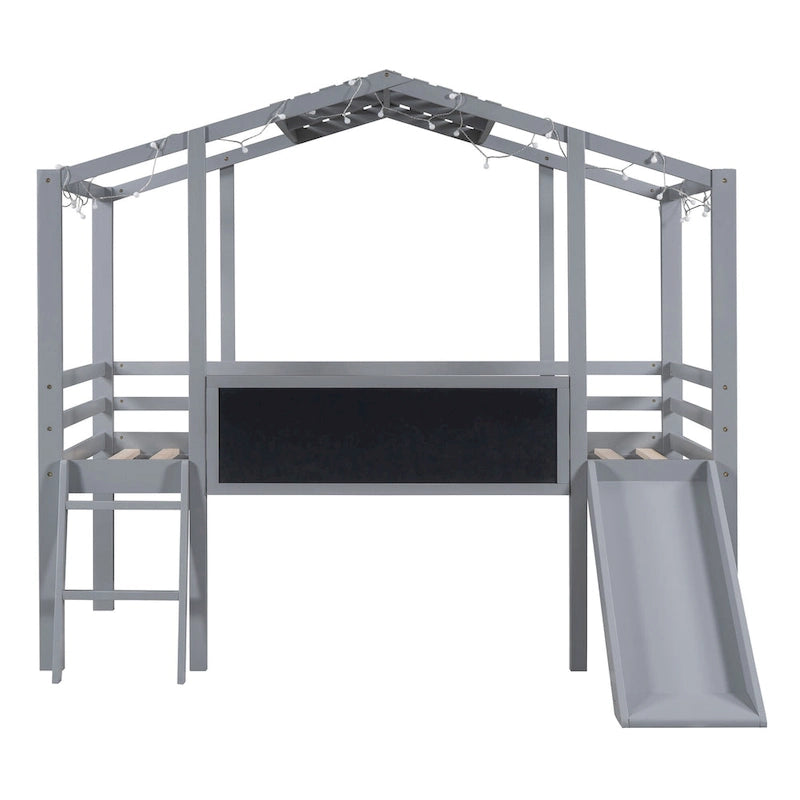 Loft Bed with Ladder and Slide
