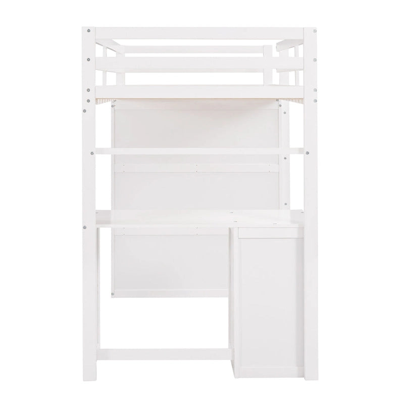 Loft Bed with Drawers,Desk,and Wardrobe