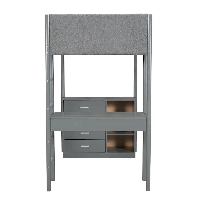 Twin Size Teddy Fleece Loft Bed