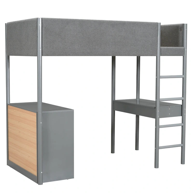 Twin Size Teddy Fleece Loft Bed