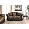 Dayaram Traditional Brown Chenille Semi-Firm Loveseat by Gracewood Hollow