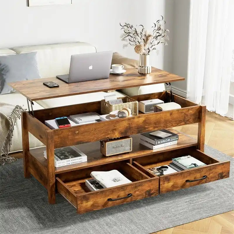 Lift Top Coffee Table - 19.7D x 43.3W x 24.8H