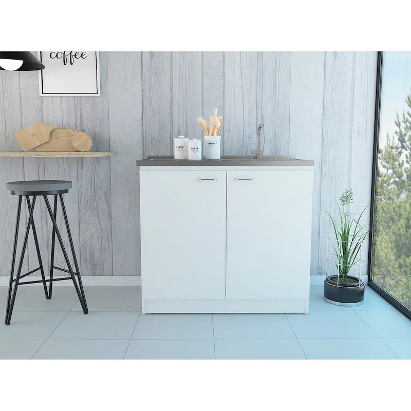 Brookeline Rectangle 2-Door Utility Sink and Cabinet