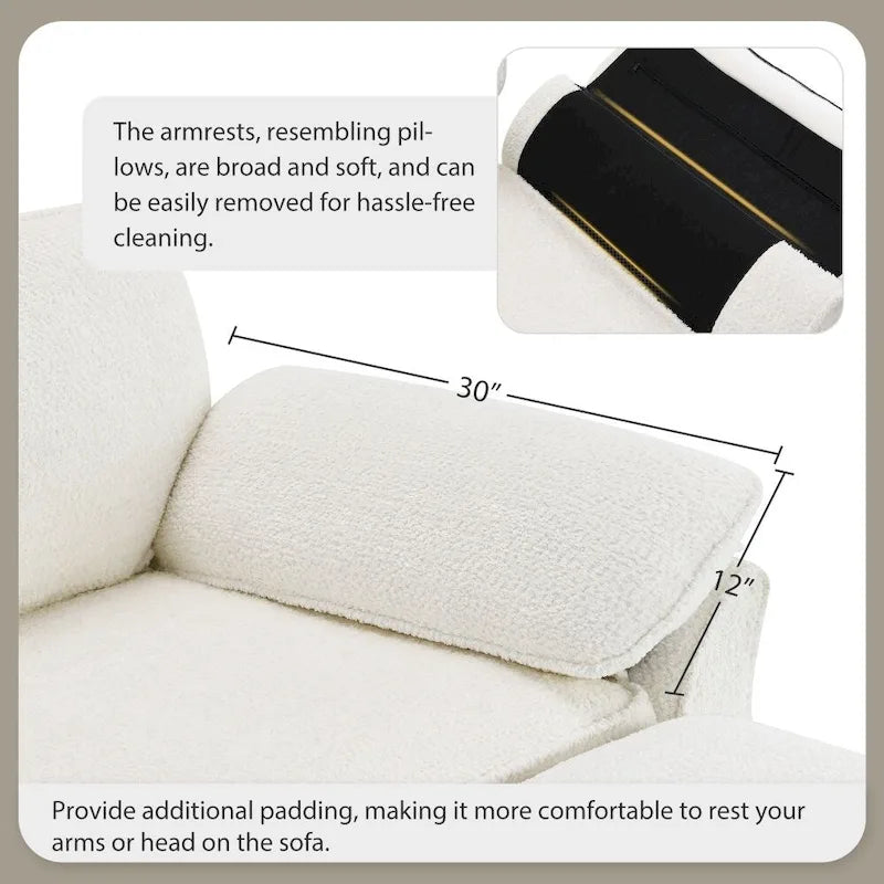 Canapé modulable convertible avec pouf