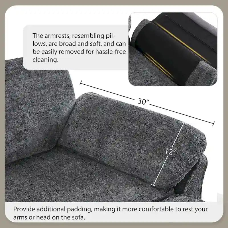 Canapé modulable convertible avec pouf