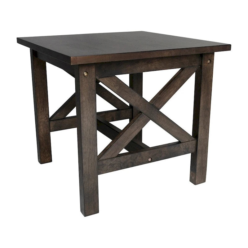 Table d'appoint de ferme traditionnelle en bois massif