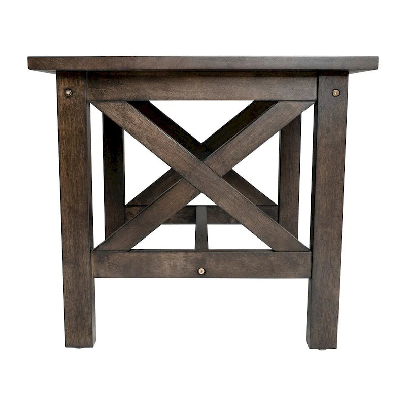 Table d'appoint de ferme traditionnelle en bois massif